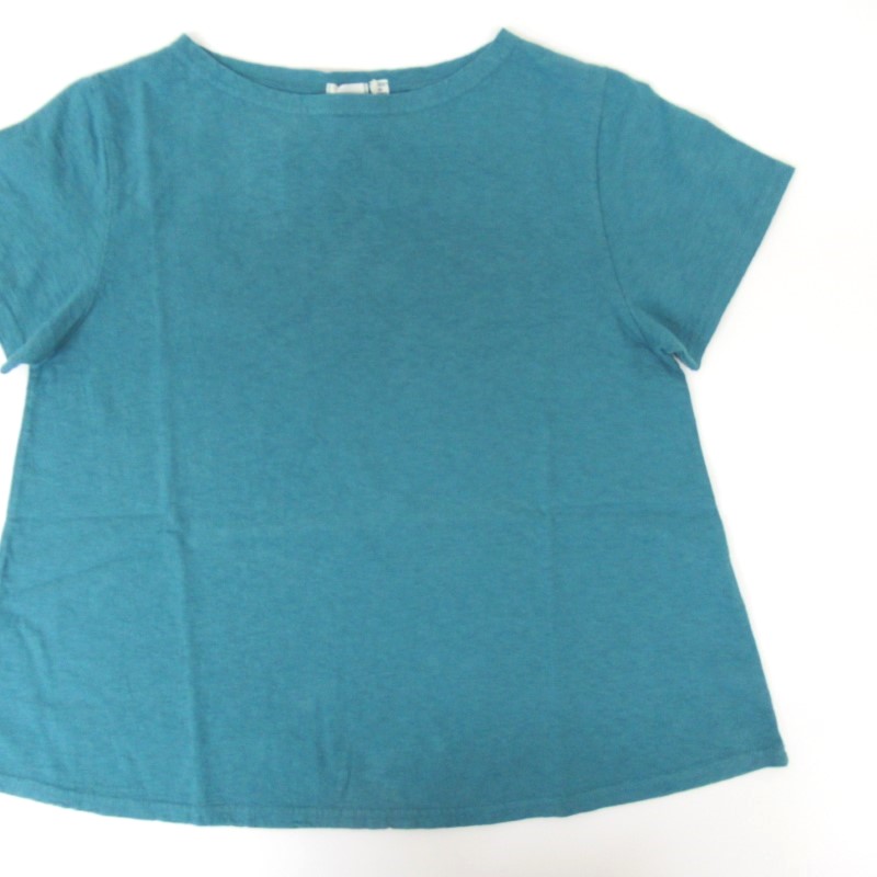 DAYS 半袖ボートネックAラインTシャツ　43110/ターコイズ451  【日本製】